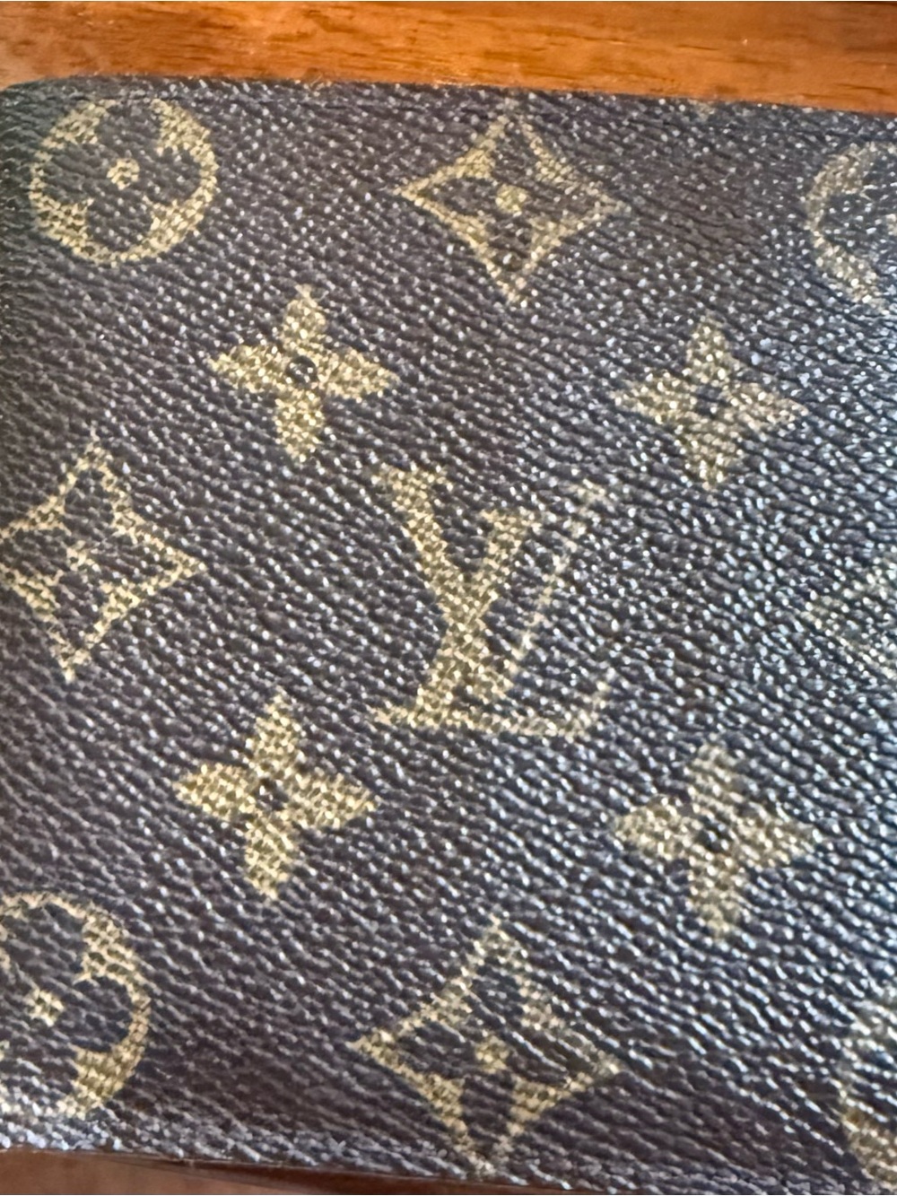 Louis Vuitton Brown Canvas with Gold Monogram Pattern